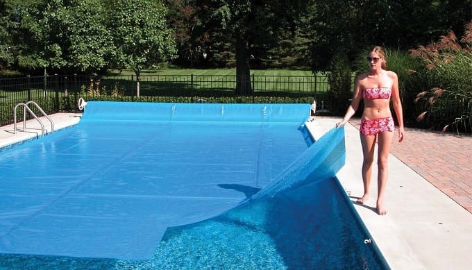 Woman Covering The Pool