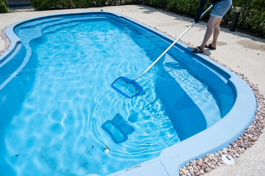 how to clean a dirty pool after a storm or flood